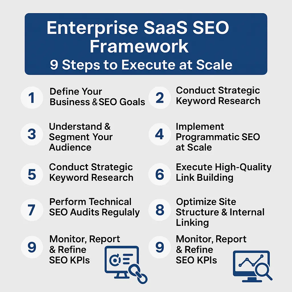  steps to execute enterprise saas seo framework