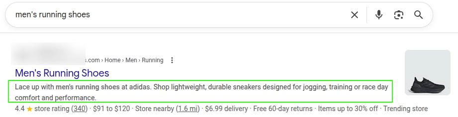 Meta Descriptions for Category Pages