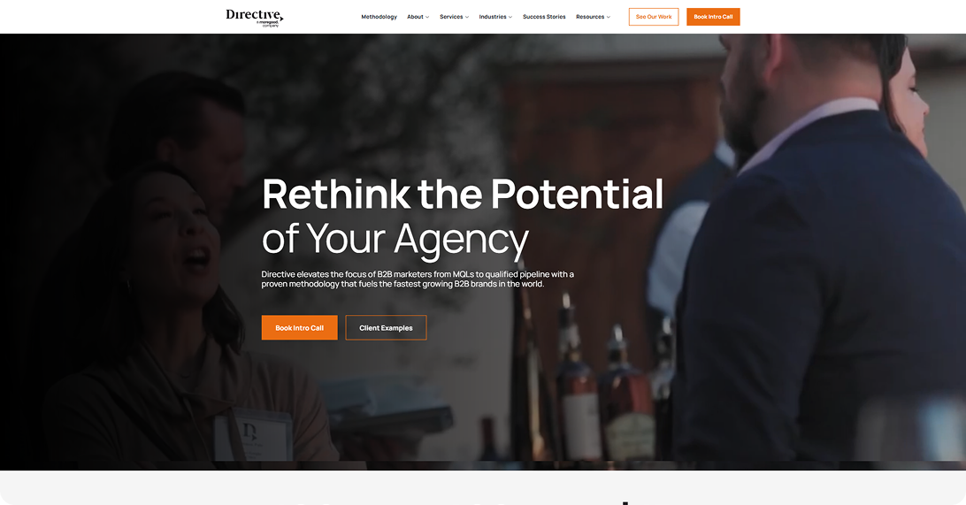 Directive website homepage screenshot