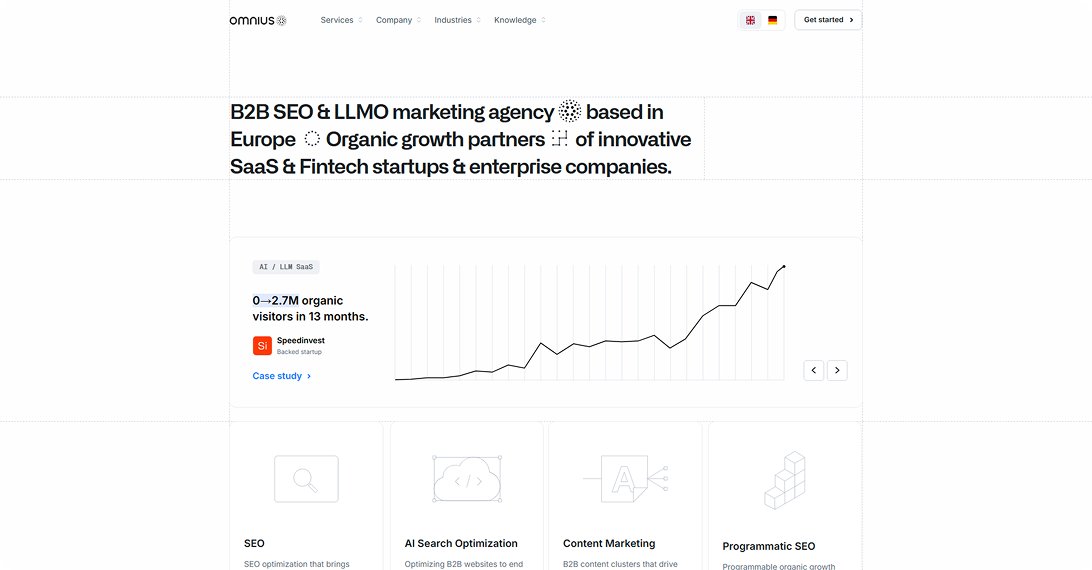 Omnius website homepage screenshot