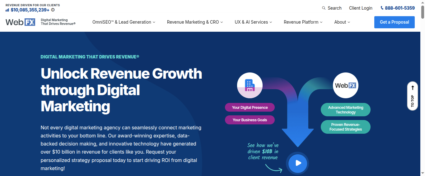 WebFX website homepage screenshot