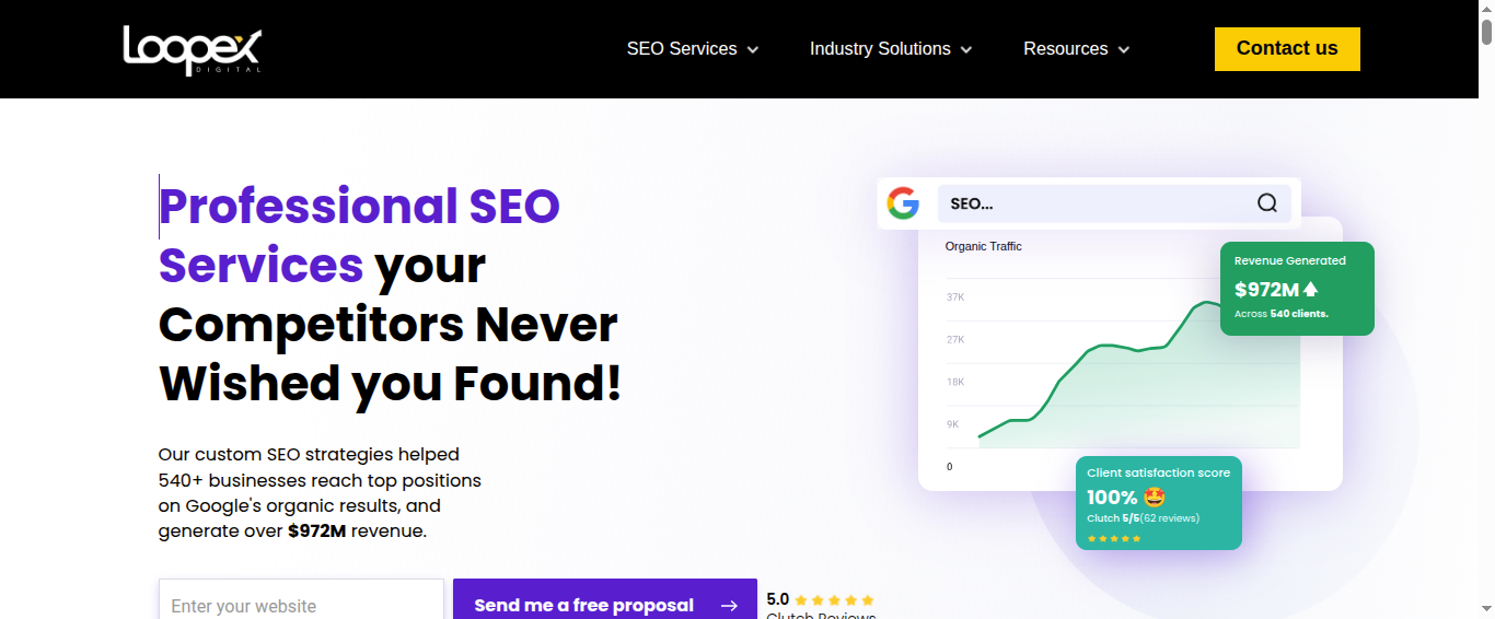 Loopex Digital website homepage screenshot