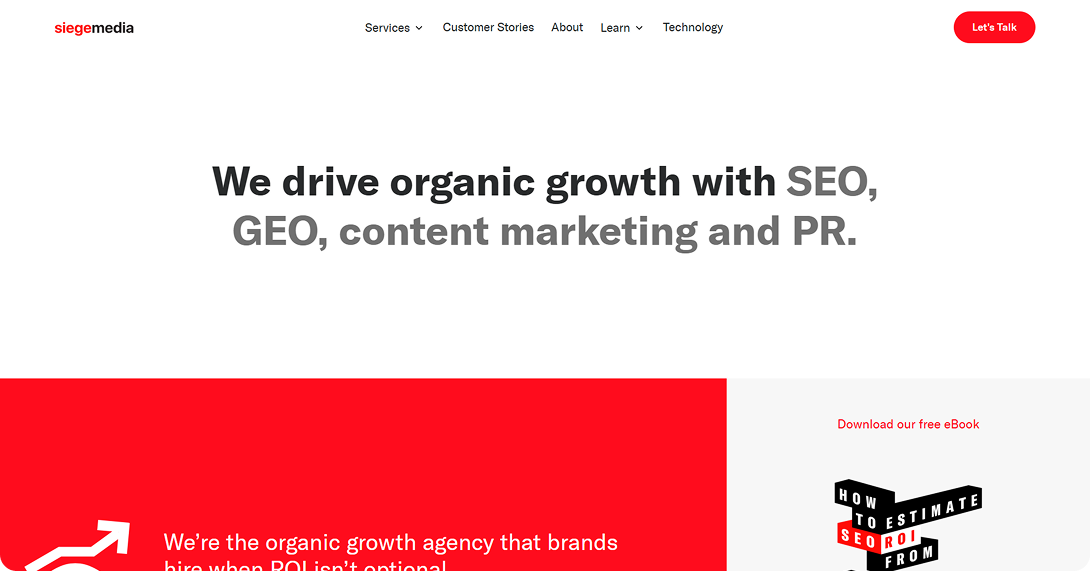 Siege Media website homepage screenshot