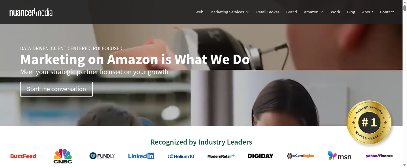 Nuanced Media website homepage screenshot