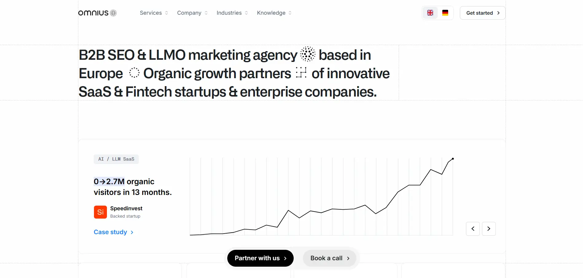 Omnius Website homepage screenshot