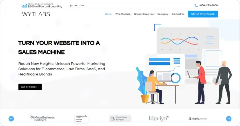 WYTLABS website homepage screenshot
