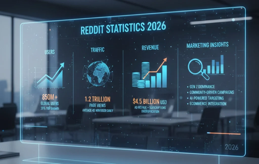 Reddit statistics in 2026: Users, Traffic, Revenue & Marketing Insights