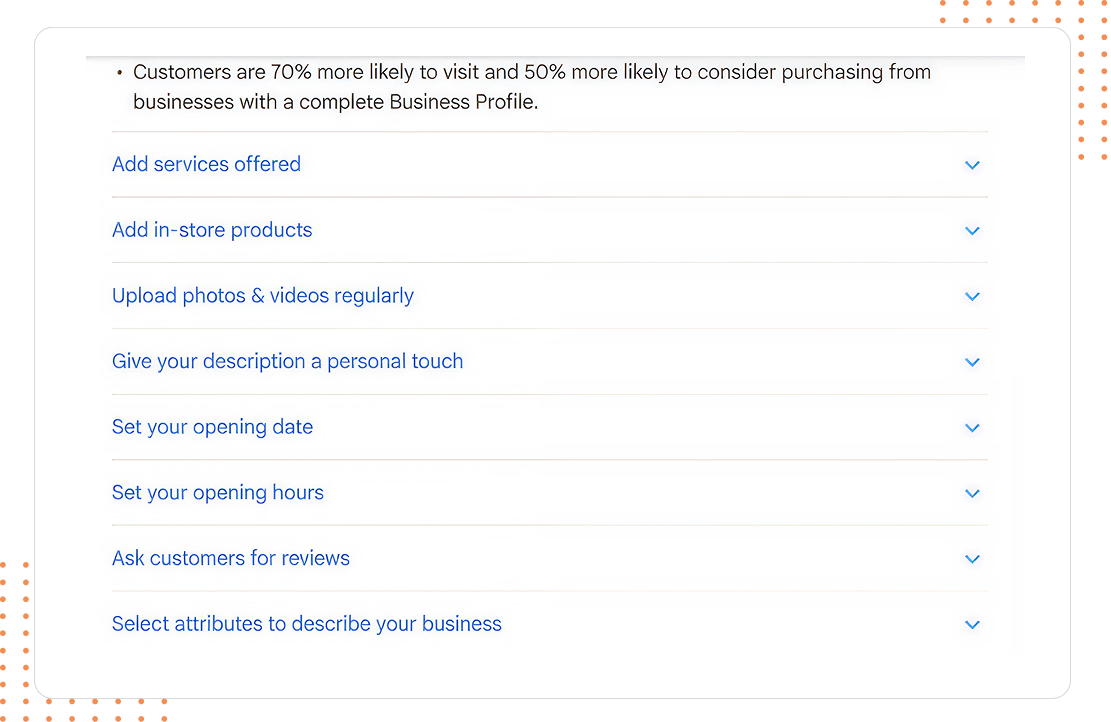 Complete Google Business Profile