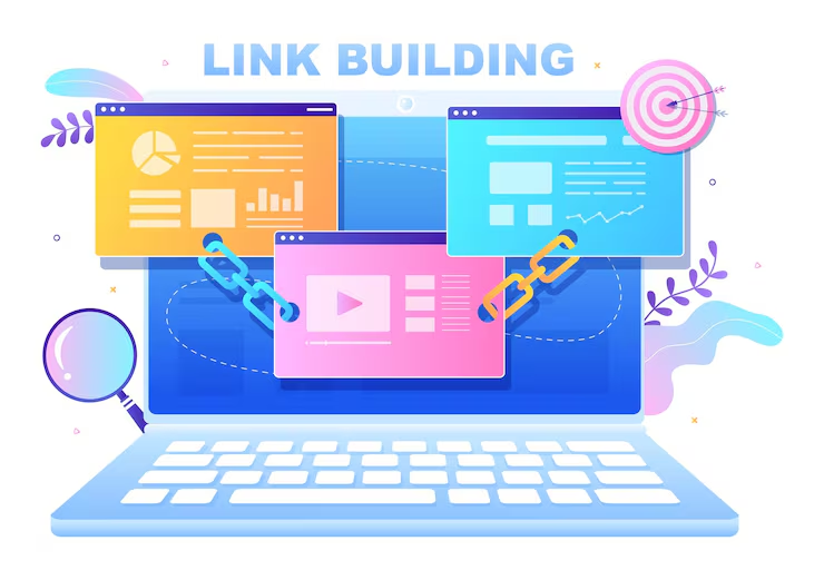 Illustration of link building strategy 